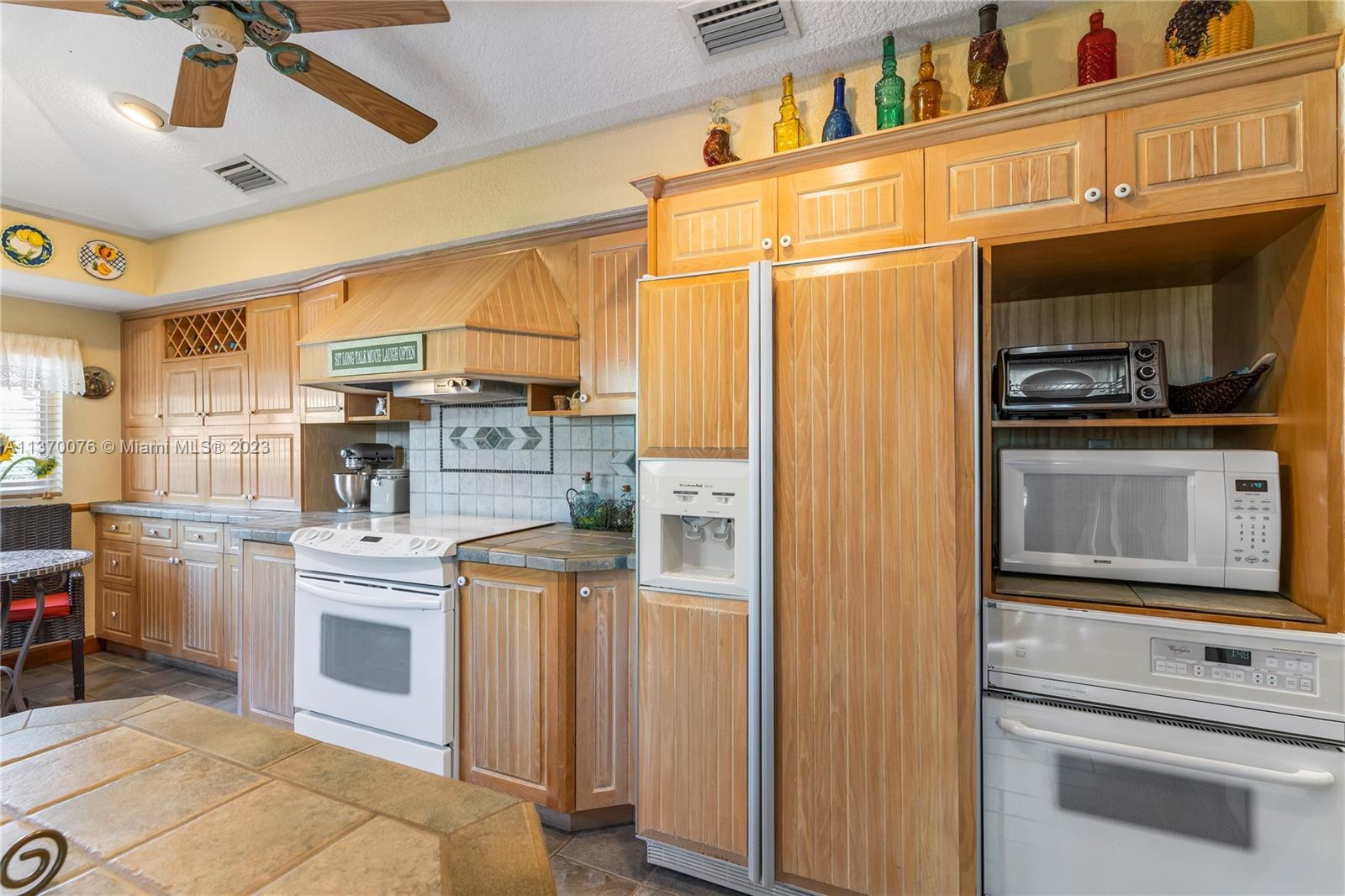 Wood cabinetry, fully customized.