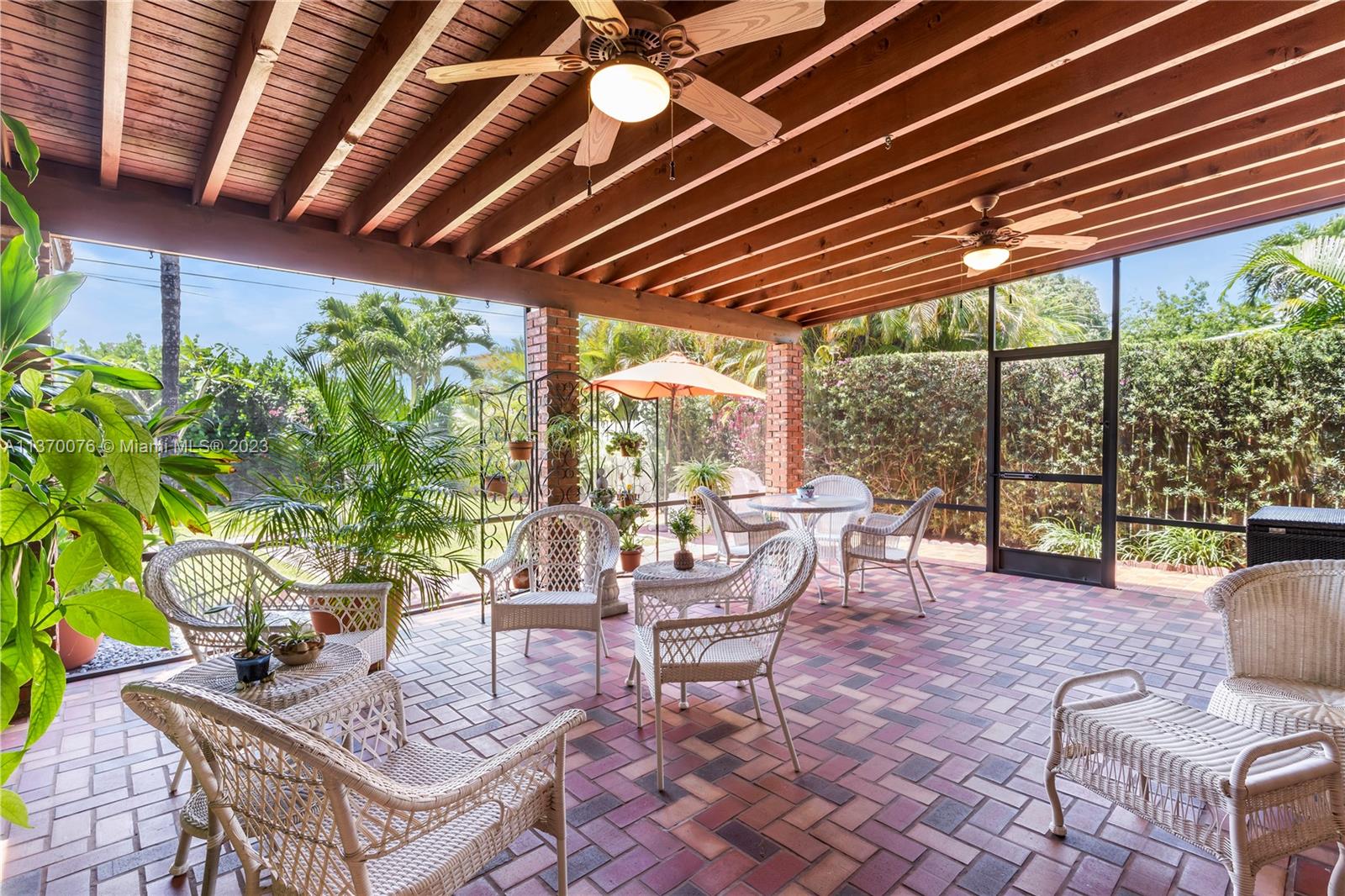 Screened patio
