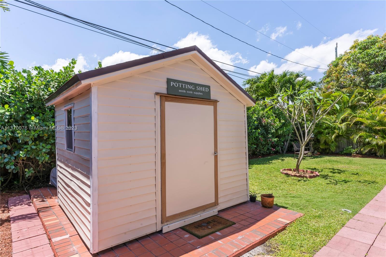 Great shed for ample storage.