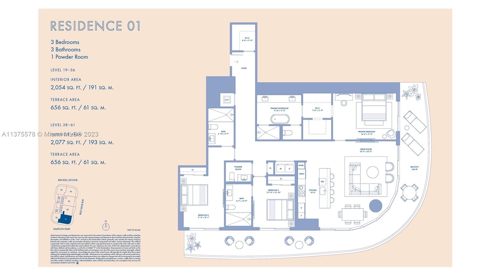 Floor Plan Level 19 - 61