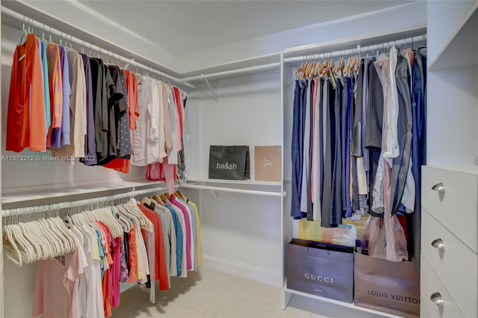 Walk in closet in Master Bedroom