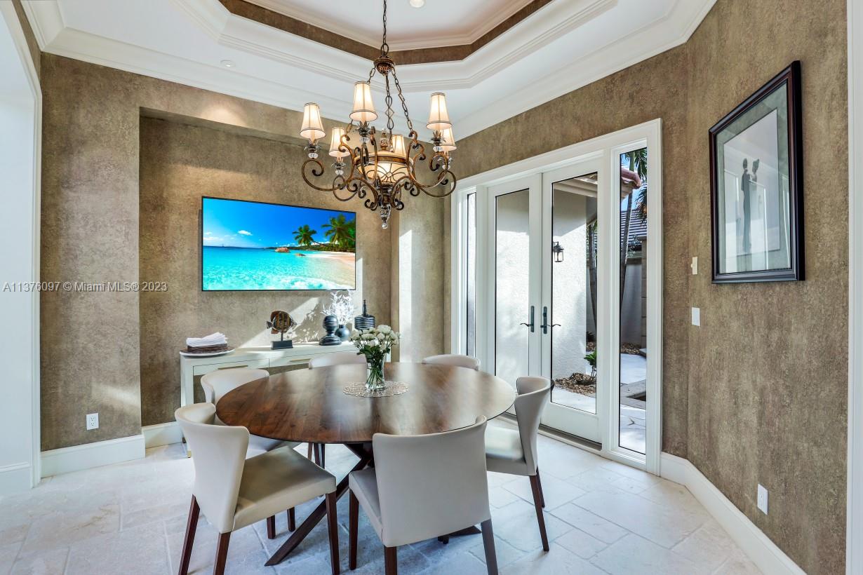 Dining Room with French Doors to courtyard