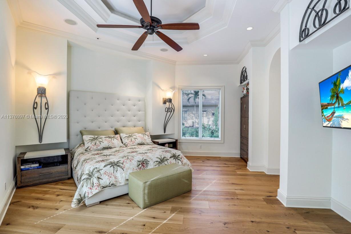 Master Bedroom with new wood flooring