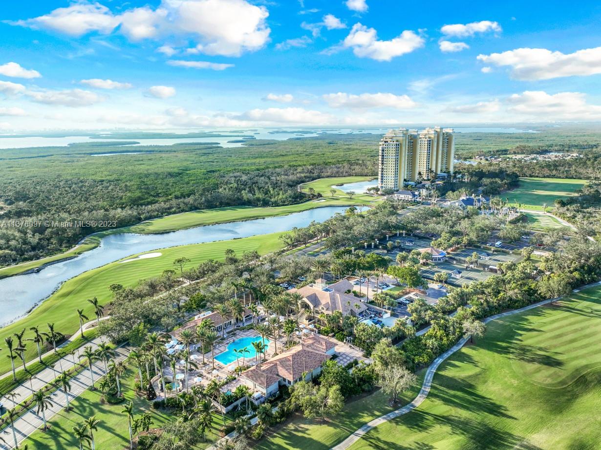 Community Center layout faces Golf and Preserve View with Bonita Bay in background