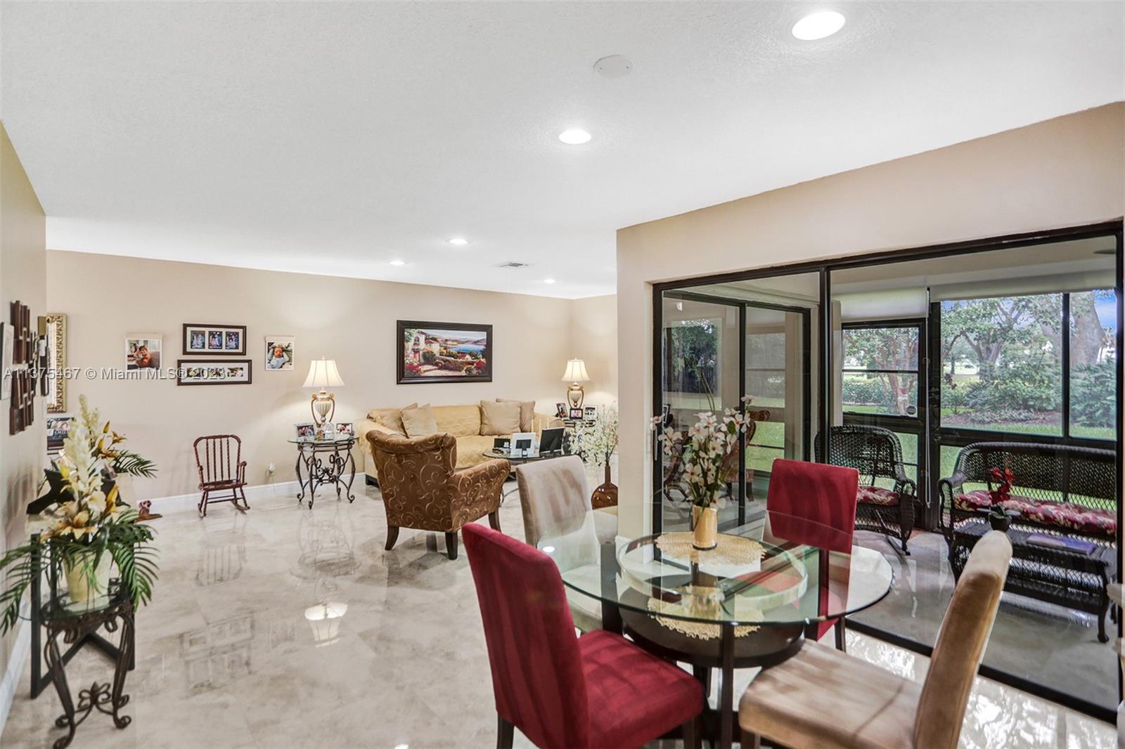 View of the Dining Area & Living Room Area