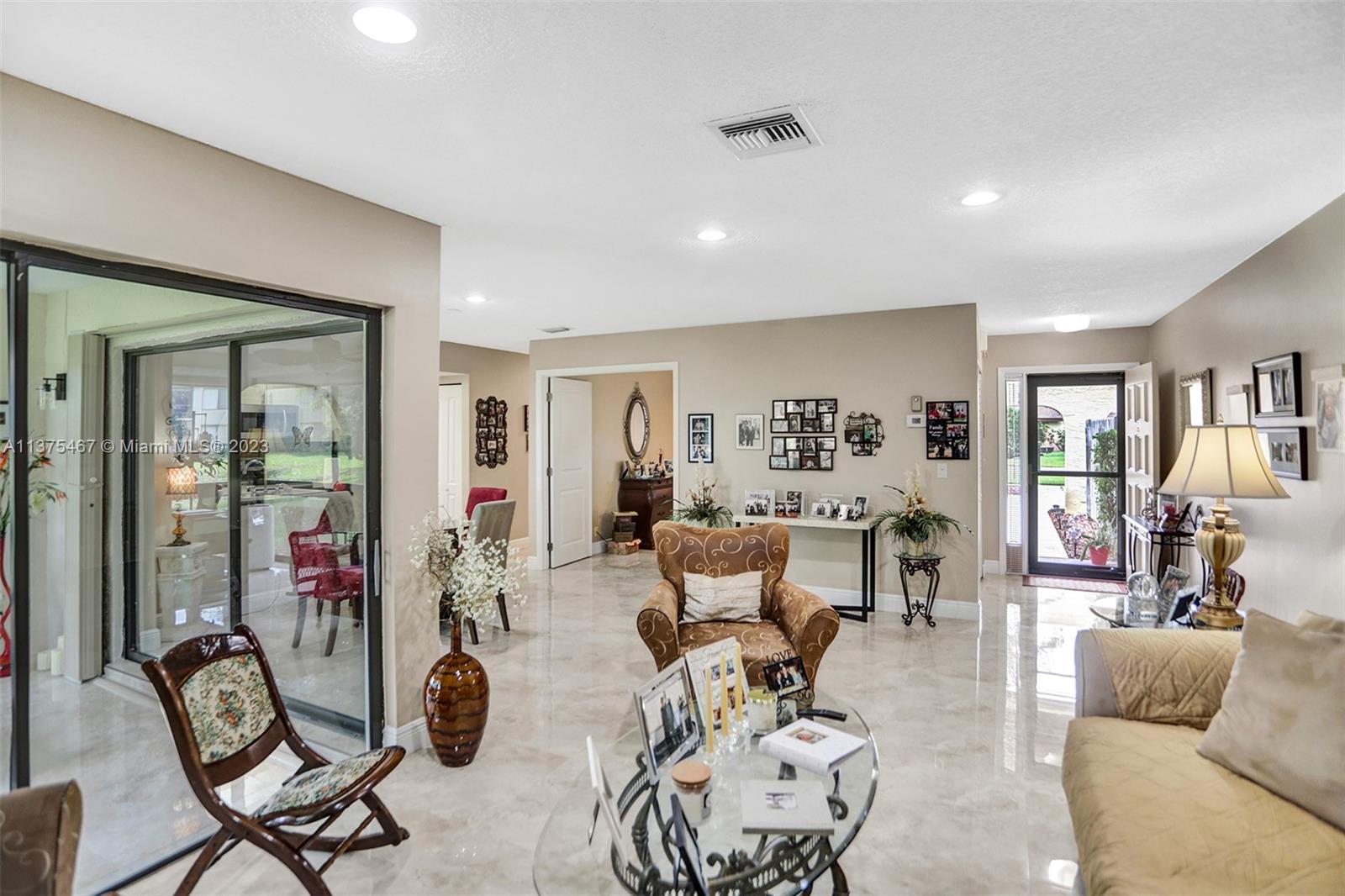 Living Room & View of Interior Front Door