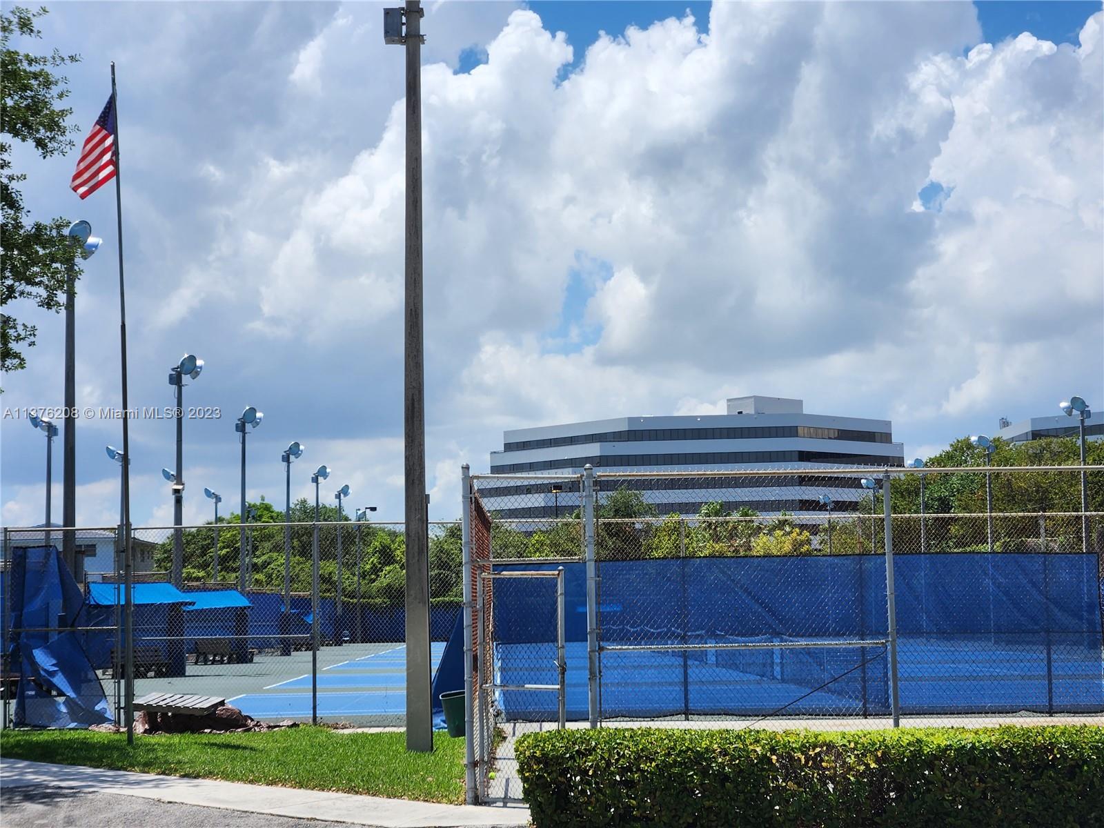 Tennis Courts side of the Building