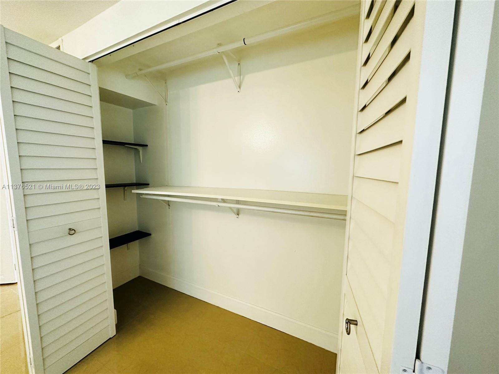 Master Bedroom closet with shelves