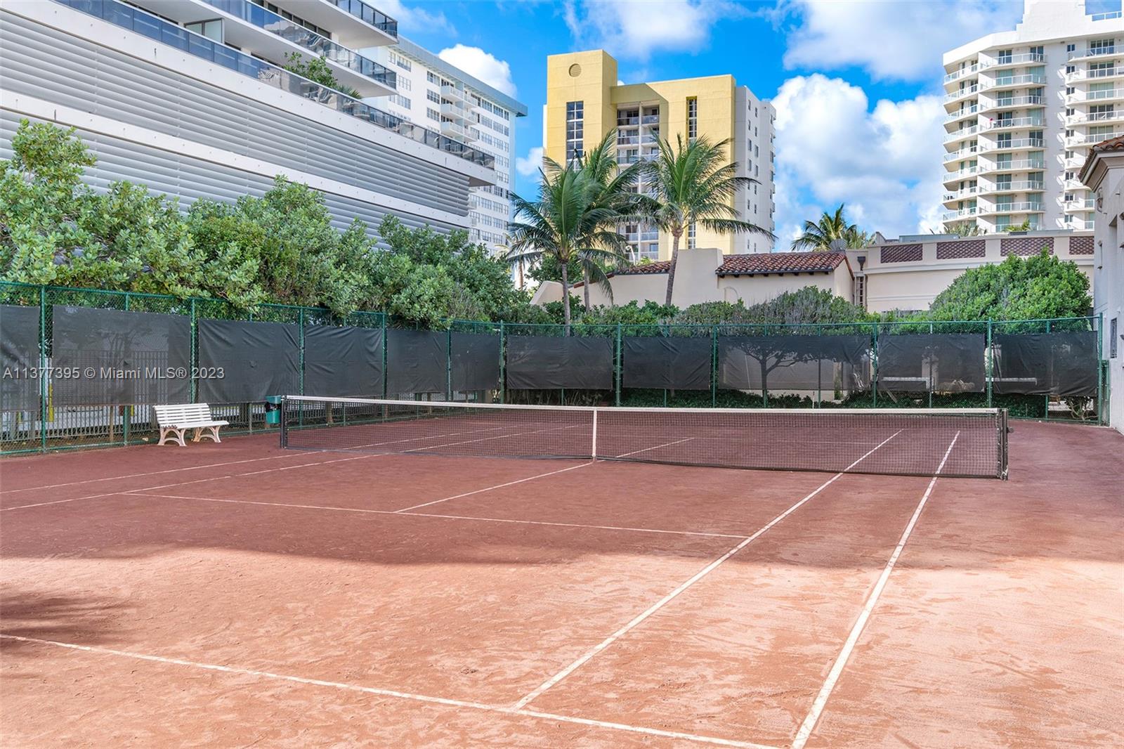 Red clay tennis courts