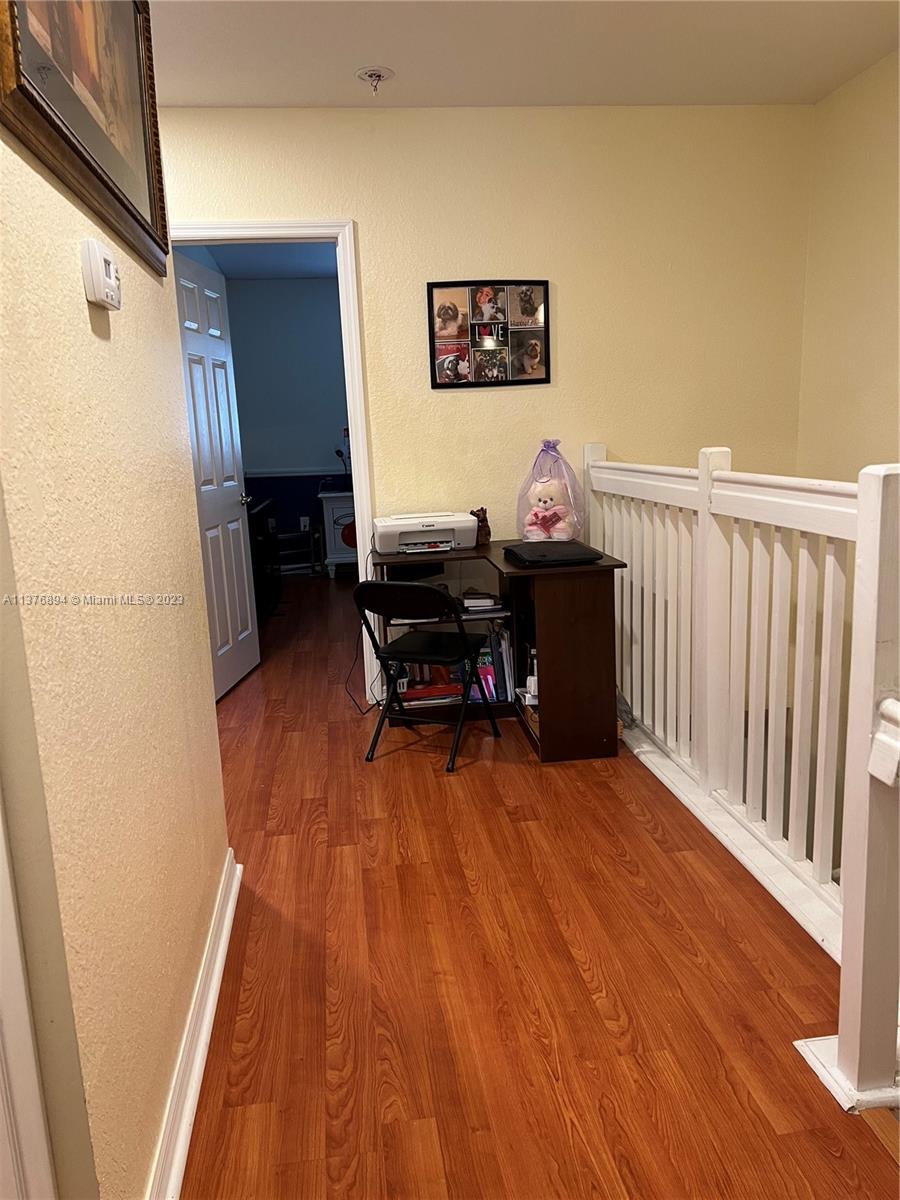 Wood laminate throughout second floor
