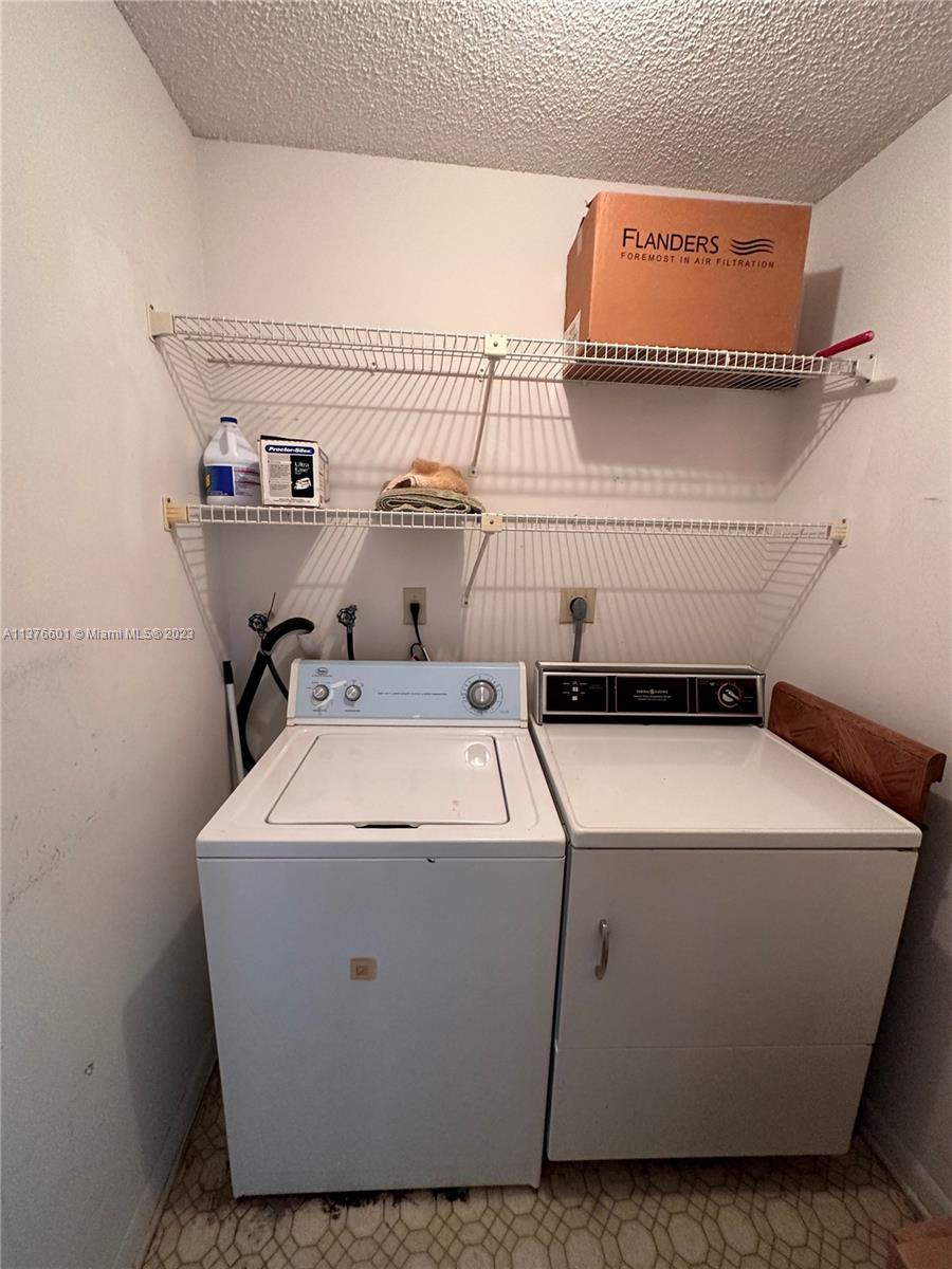 utility room in unit