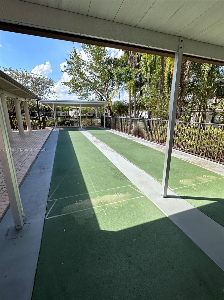 Shuffleboard by the pool