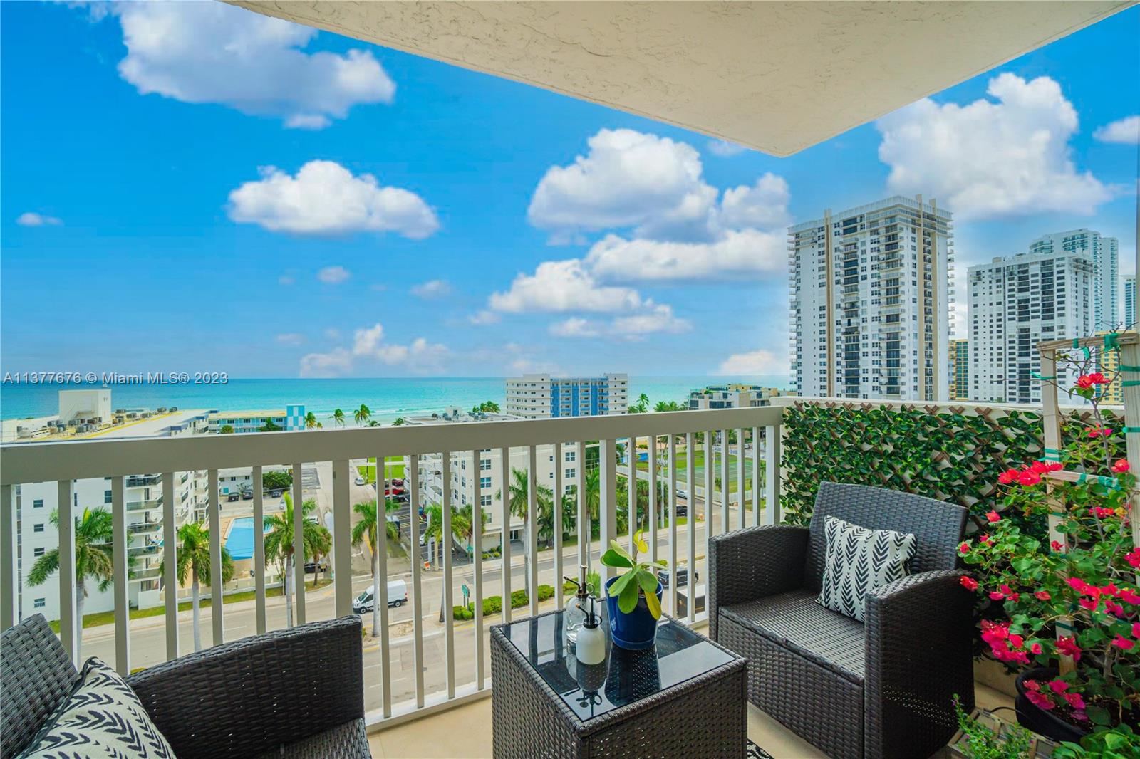 Relax in the terrace overlooking the Atlantic Ocean.