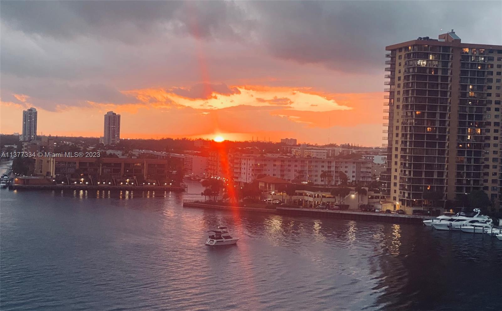 Sunset view from balcony