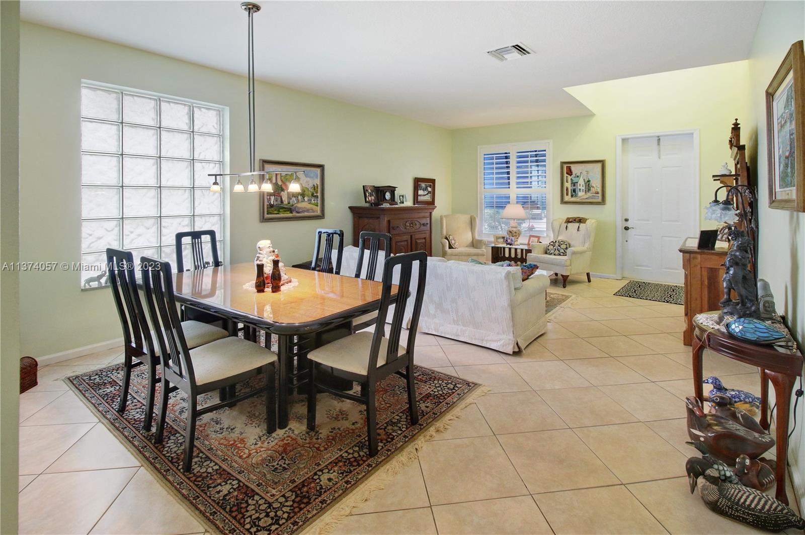 Front door view, dining formal living