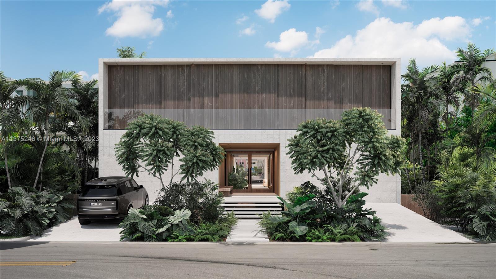 A new construction dream by Luxom Developments. With 75 FT of private seawall, this home has been elegantly designed by world renowned architect Simón Bissu Bazbaz. Incorporating all of nature’s elements, this home perfectly blends natural, wood tones with cool, blue views of Biscayne Bay + a rooftop garden adorned with greenery. Every space will be perfectly finished, from the open kitchen, multiple terraces and rooftop deck. The home has a 4-car garage, boat dock + hotel-style pool with jacuzzi. The home’s future owner will have the opportunity to move into a fully-furnished home, thoughtfully curated by acclaimed interior designer Margaret Bissu; all furniture is negotiable. 6,185 SF Under A/C, 7,415 SF ADJ for a total construction area of 8,722 SF. Estimated completion: Winter 2024