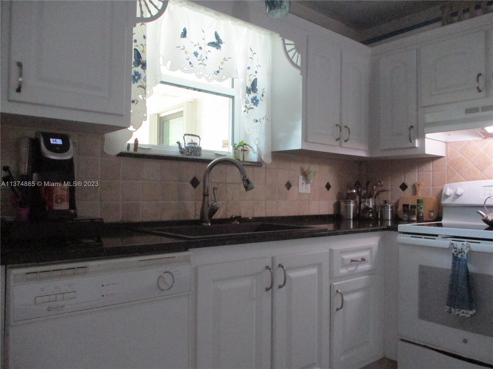 GRANITE COUNTERTOPS WITH LARGE SINK IN KITCHEN