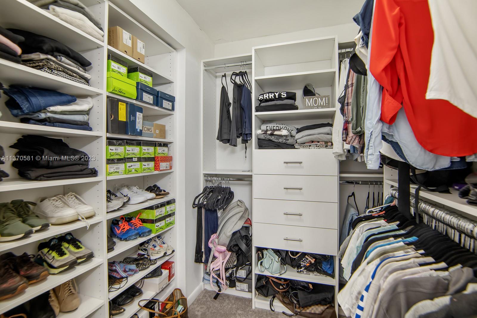 Master walk in closet