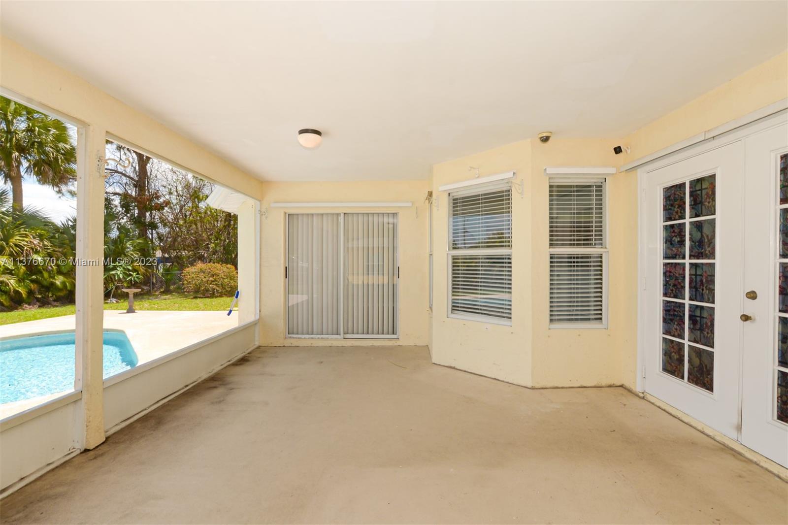 French doors to Florida room