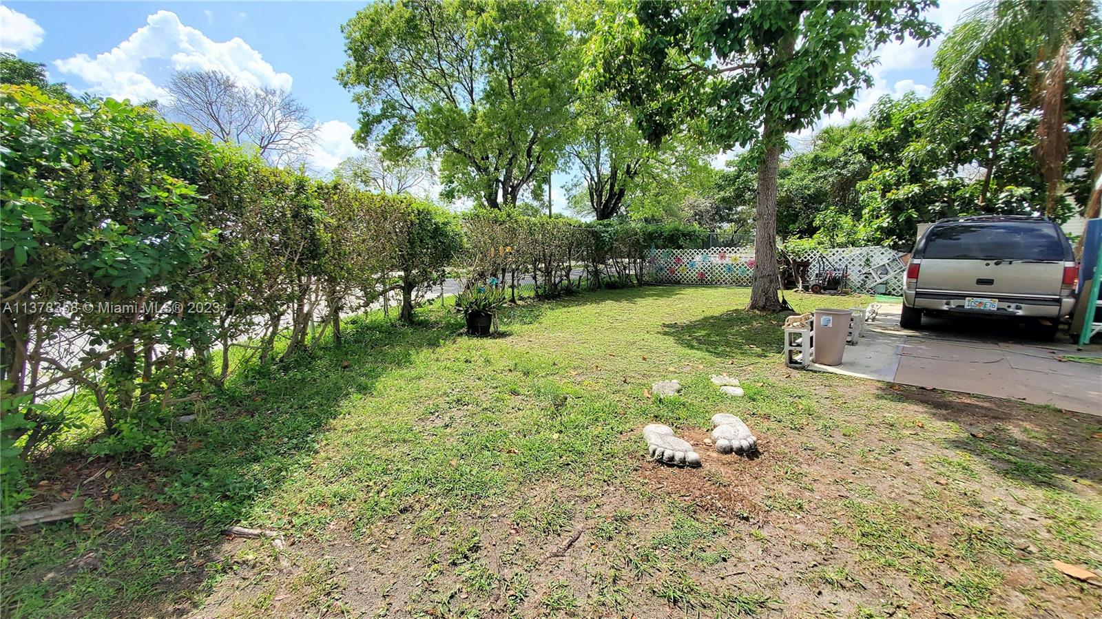 View of East side yard