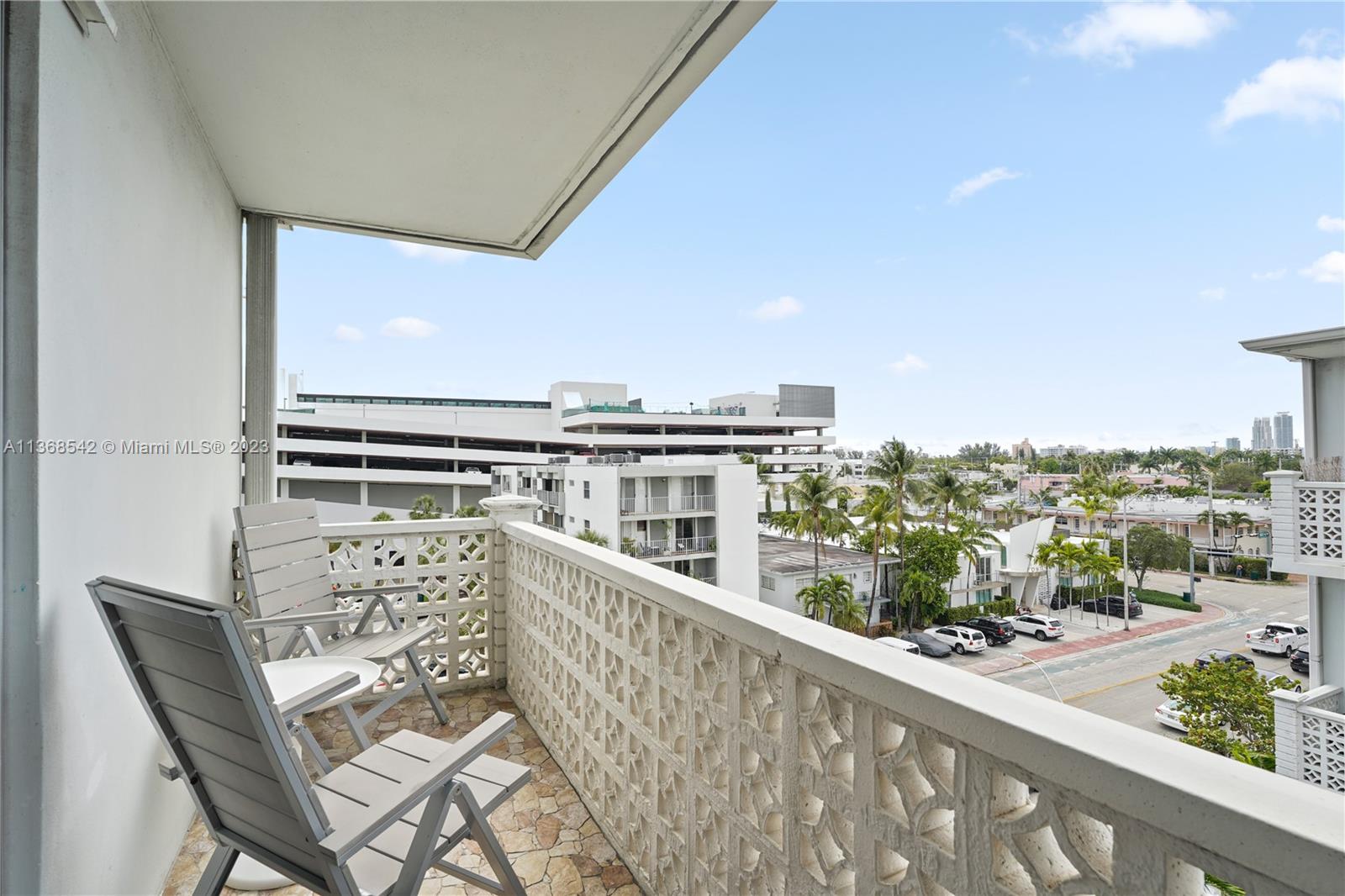 Second balcony off of bedroom.