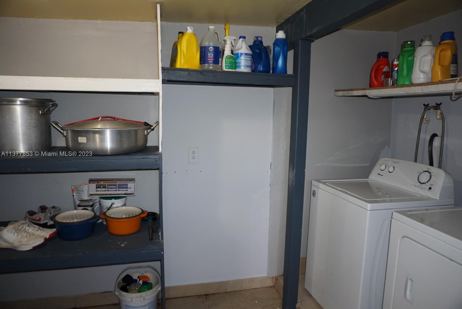 Laundry and storage room