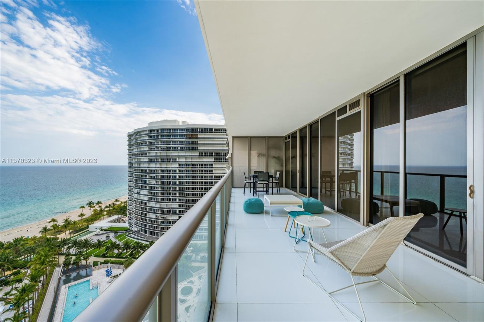 Spectacular 4 bedrooms, 4.5 bath residence at the iconic St. Regis Bal Harbour featuring east & west flow through floor plan with panoramic views of the Atlantic Ocean, Intracoastal, Bay, and Miami skyline. Unit includes private elevator landing,high end appliances with comtemporay kitchen design and high end finishes throughout.  The St Regis Bal Harbour Residences offers  unsurpassed amenities including 24-hour concierge, valet, Restaurant  & Bar, room service, beach & pool services, state of the art gym /Spa and much more. See Broker remarks