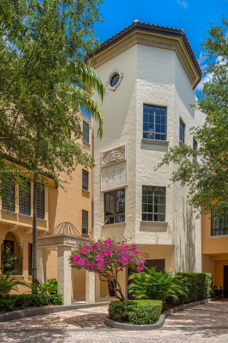 Located in the coveted gated enclave of Cloisters on the Bay, in the heart of Coconut Grove, this charming three-story plus rooftop terrace villa has 4-BD, 4.5-BA and 6,810 SF. The beautifully renovated chefs kitchen features an oversized island, custom cabinetry, blue quartz countertops and top-of-the-line appliances. No expense was spared in customizing the home with the finest modern conveniences, including a whole house generator, impact windows/doors, elevator, ample parking, and Control4 smart home features. The stunning rooftop terrace features a beautiful pergola, a fully equipped summer kitchen and dining area with views of Peacock Park and Biscayne Bay. Amenities include a clubhouse, clay tennis court and heated pool. Close to the finest schools, parks, restaurants, and shopping.