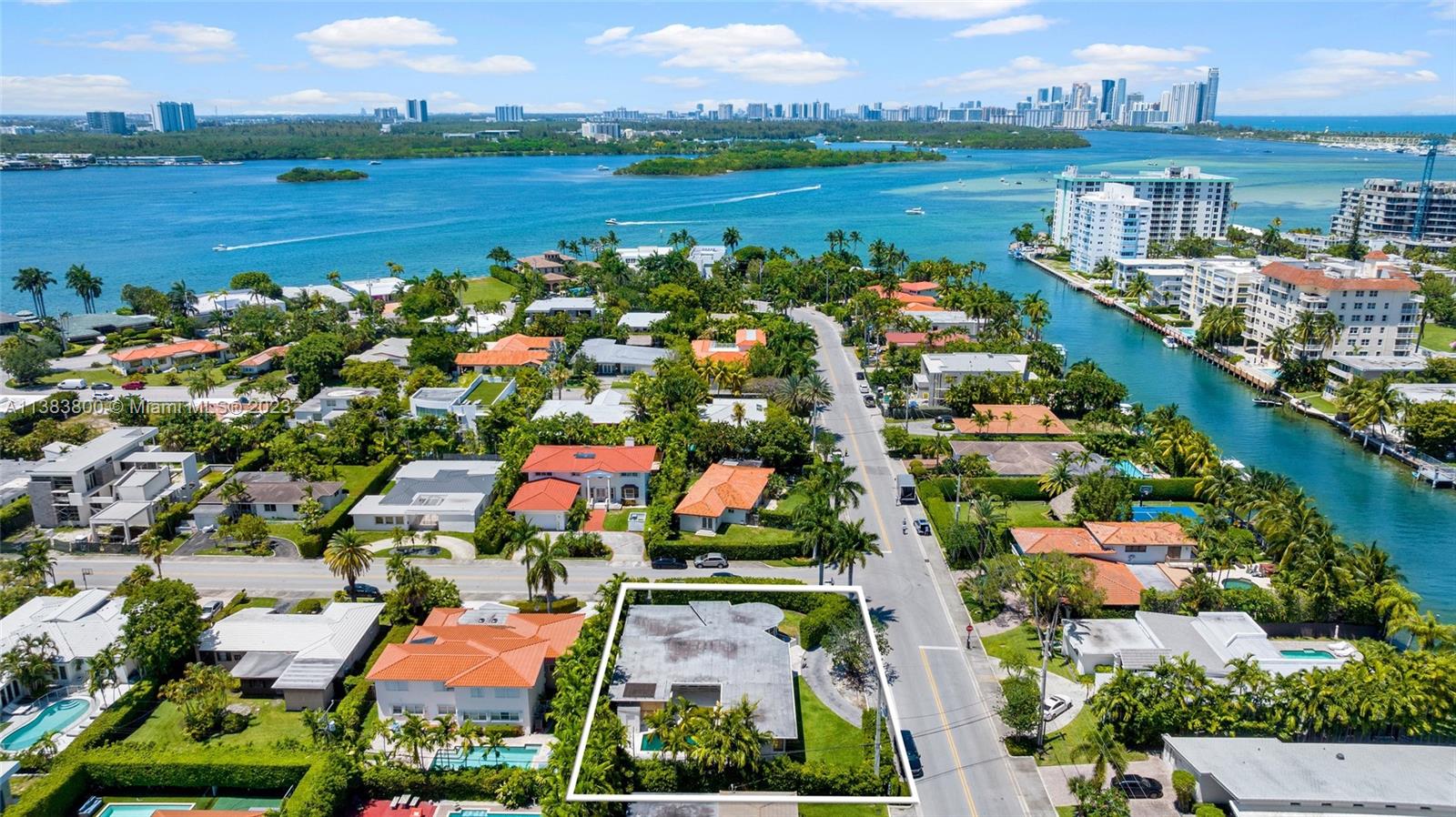 Renovate your dream home on an oversized 10,625 SF lot in one of the most desirable neighborhoods in South Florida: Bay Harbor Islands. 
This 3,511 SF house has 4 bedrooms, 4 bathrooms, a pool, and a basketball court. Rough electrical, and plumbing have been completed. All hurricane impact windows needed for the renovation are included.
