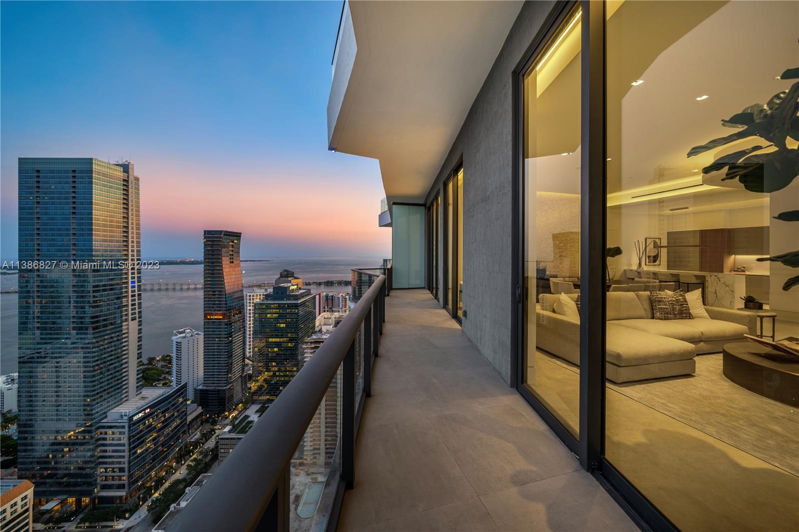 Indulge in the Ultimate Luxury Living at Penthouse II with dramatic panoramic views of Miami. The Bespoke interiors are crafted by renowned Avanzato Design, with every detail considered to create an exquisite living space that is both elegant and functional, complete with modern amenities such as smart systems. Explore the vibrant energy of Brickell, with its abundance of restaurants and amenities only a stone's throw away. Whether you crave a serene day at the spa, a night out on the town, or a gourmet meal with friends, it's all within reach. Bask in your Private Rooftop paradise, where you can enjoy the sun, take a dip in the Pool, or cook up a delicious meal in the summer kitchen, all while soaking up Breathtaking views of Miami.