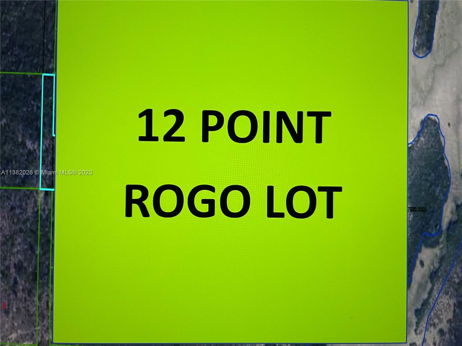 12 POINT ROGO LOT AWAITING FOR LETTER FROM COUNTY. MAKE OFFER CONTINGUENT UPON ROGO POINT VERIFICATION WITH COUNTY. SOLD AS-IS AND BELIEVED TO BE UNABLE TO DEVELOP. BUYER TO CONFIRM ALL INFORMATION. OWNER IS RELATED TO LISTING​​‌​​​​‌​​‌‌​‌‌‌​​‌‌​‌‌‌​​‌‌​‌‌‌ AGENT.