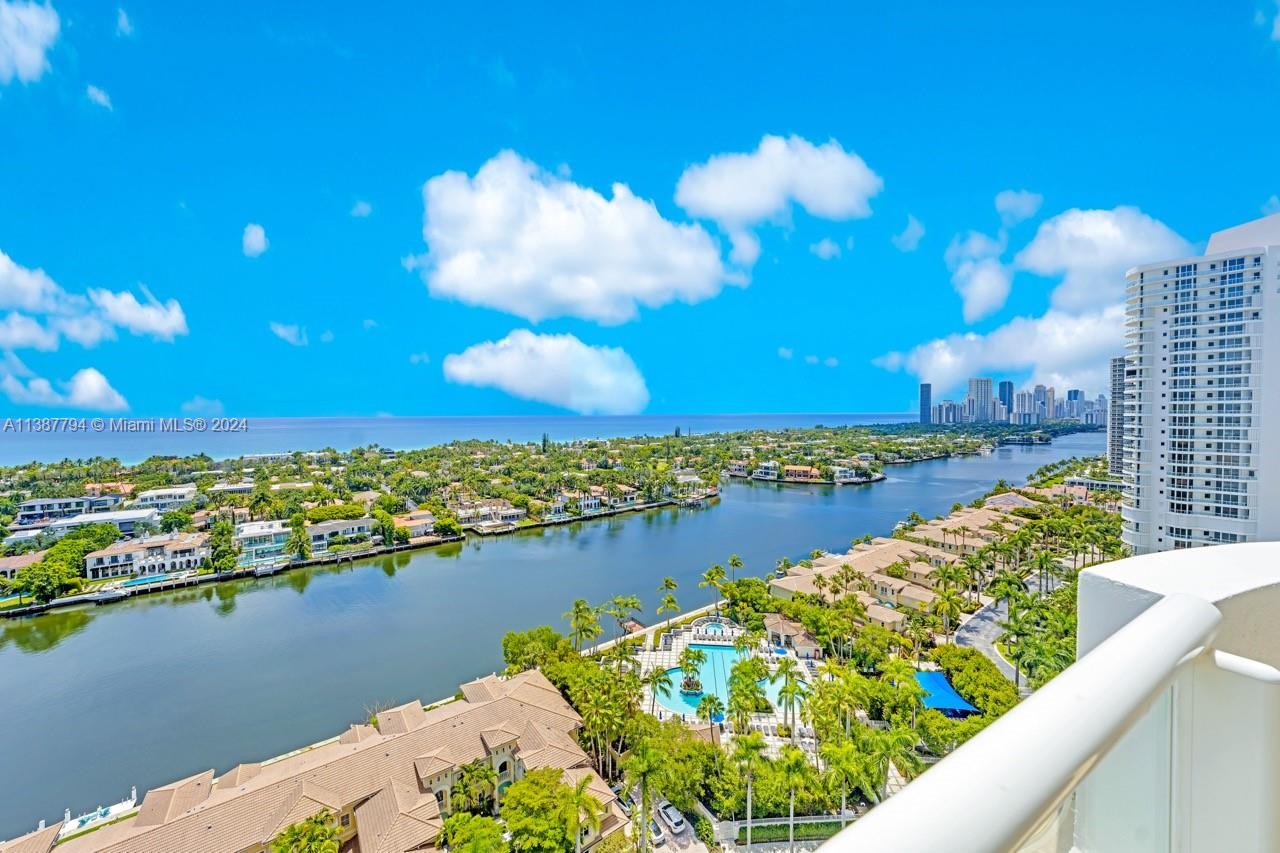 Spectacular 5BD, 5.5BA SE corner unit boasting endless ocean & intracoastal views. Private elevator leads to open living & dining area featuring high impact windows & marble flooring. 4,169SF of LA + 2 balconies for outdoor entertaining. Siematic cabinets, granite countertops, & top of the line Bosch & Subzero appliances in kitchen. Large master bedroom includes his & hers bathrooms & closets. Property has 2 assigned parking spaces & a storage room. Residents have access to 3 pools, multi-million dollar fully renovated fitness center-spa, tennis courts, 24-hour security, & valet parking.