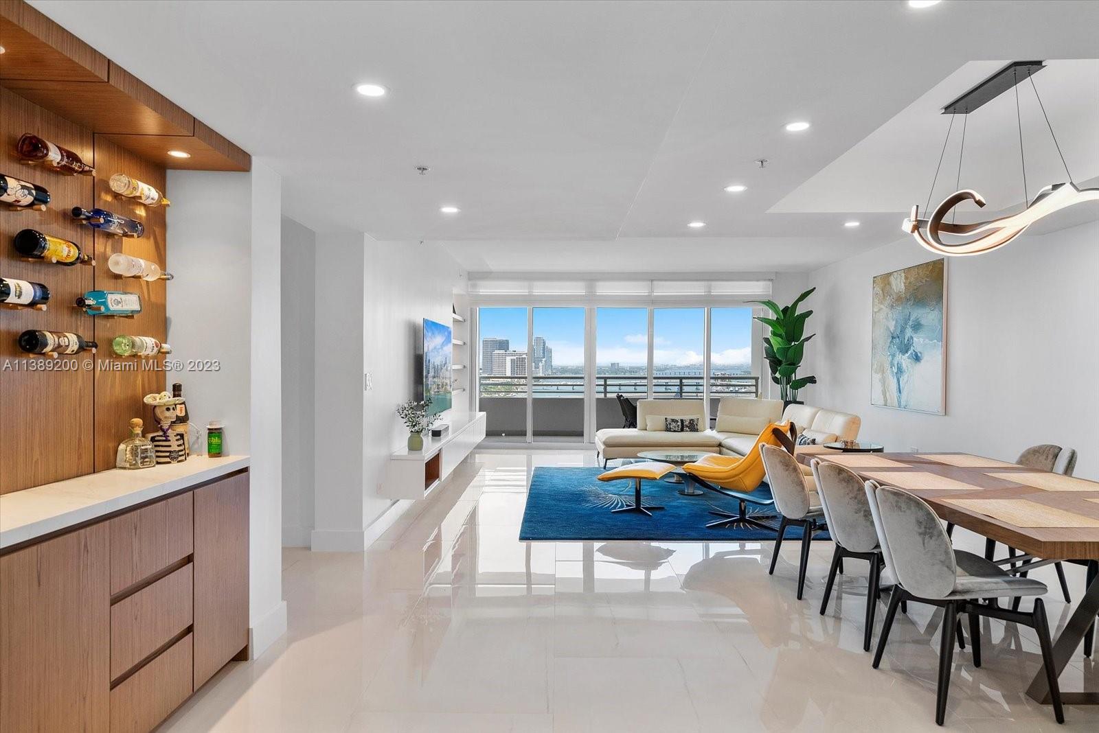 Located at Three Tequesta on Brickell Key Island, you will find this stunning fully renovated home in the sky with incredible panoramic views of the bay & city skyline. Offering a split floor plan with 3 bedrooms, 3 bathrooms, a powder room, 2 large terraces, 1 storage unit, & 2 assigned parking spaces. From sunrise to sunset, every room has access to a balcony and water views. Beautifully renovated with top-quality finishes & appliances, porcelain tile 30" x 60" & high ceilings. Enjoy resort-style amenities, including a two-story, fully-equipped gym; bayfront pool; 2 hot tubs; barbecue area; racquetball & tennis courts; business center; conference room; & children’s playroom. Walking distance to shops, restaurants & entertainment including Brickell City Centre & Mary Brickell Village.