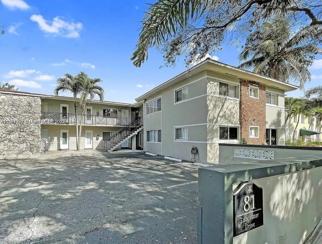 Park and walk to your unit in under 100 steps. First floor unit ready for immediate occupancy. Located on Edgewater Dr in Coral Gables, you are centrally located, close to Downtown Coral Gables, Coconut Grove and Brickell.