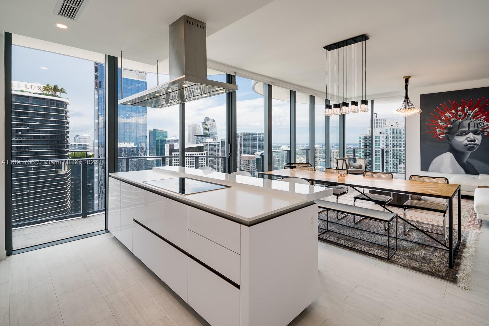 Perched high above Miami’s skyline sits PH5308 @ Flatiron, Brickell’s most desirable address. Clearing all adjacent buildings, PH5308 boasts rare EAST water views + privacy from its TWO expansive, wraparound balconies totaling 518sf. Known for its high-end finishes, this corner unit’s 10FT ceilings & natural light are perfect for entertaining w/10 windows surrounding the living area. Primary suite offers its own balcony, 2 closets & an oversized bath w/separate shower, tub & WC. Each suite has floor-to-ceiling windows w/access to balconies + en-suite bath. Miele appliances, Snaidero cabinetry.  Rooftop pool w/towel service, fitness center w/yoga & pilates, spa + steam/sauna, doorman service, kid’s room, theatre & lap pool. Steps to everything Brickell has to offer. 2 parking spcs + valet.