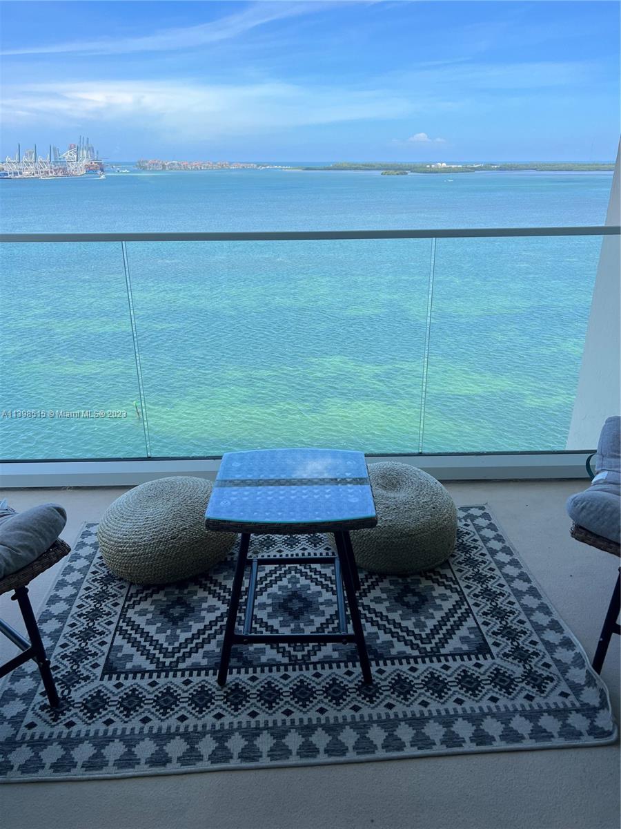 One of the best 3 Bedroom, 4 Bath + Den, Unobstructed Views of Biscayne Bay, Ocean, Fisher Island, South Beach, and Key Biscayne. The Owner has combined two units into one. It feels like a single-family home featuring closets in all bedrooms, updated baths with fabulous views, Wood flooring throughout & a foyer entry with two walk-in closets & a sitting area!!! In addition, the apartment comes with two parking spaces next to one another! This boutique Building has a lot to offer on this private gated Island and a 1-minute walk to a TRIPLE FIVE STAR Hotel & Spa and restaurants at the Mandarin Oriental Hotel.