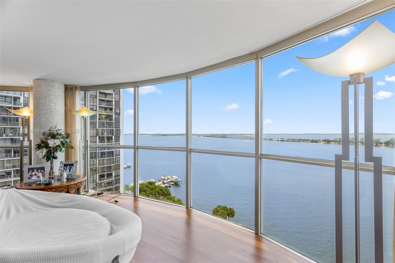 Prepare to be mesmerized by breathtaking 180-degree unobstructed views of Biscayne Bay, visible through stunning wrap around floor to ceiling glass windows. This bright and spacious apartment boasts 3 bedrooms and 3 bathrooms, covering a generous 2,149 SqFt. With its thoughtfully designed split floor plan, it is perfect for families or hosting guests. Designed by the renowned architectural firm Arquitectonica, Atlantis on Brickell an array of resort-style amenities that include a bay-level heated lap pool, tennis court, gym, and sky deck Jacuzzi. The building has easy access to I95, Key Biscayne, Coral Gables, and Downtown Miami.