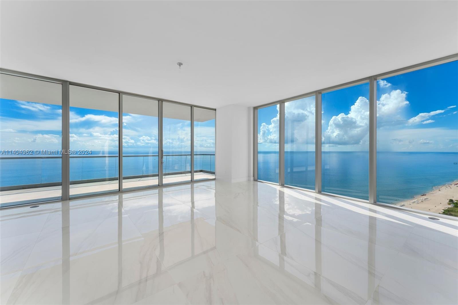 Discover unrivaled luxury at Turnberry Ocean Club, positioned on the tranquil coastline of Sunny Isles Beach. The southern-exposure, flow-through residence awaits your signature style, featuring sweeping views of the ocean and Intracoastal. Prepped for your choice of furnishings, the unit unveils superior Italian porcelain floors, and exquisite Snaidero® Italian custom cabinetry in the kitchen, bathrooms, and laundry. With opulent Italian stone countertops and premium Gaggenau® appliances, the unit embodies sophistication. Enjoy over 70,000 Sqft of resort-style amenities, including a beach club, a 3-story Private Sky Club offering sunrise and sunset pools.