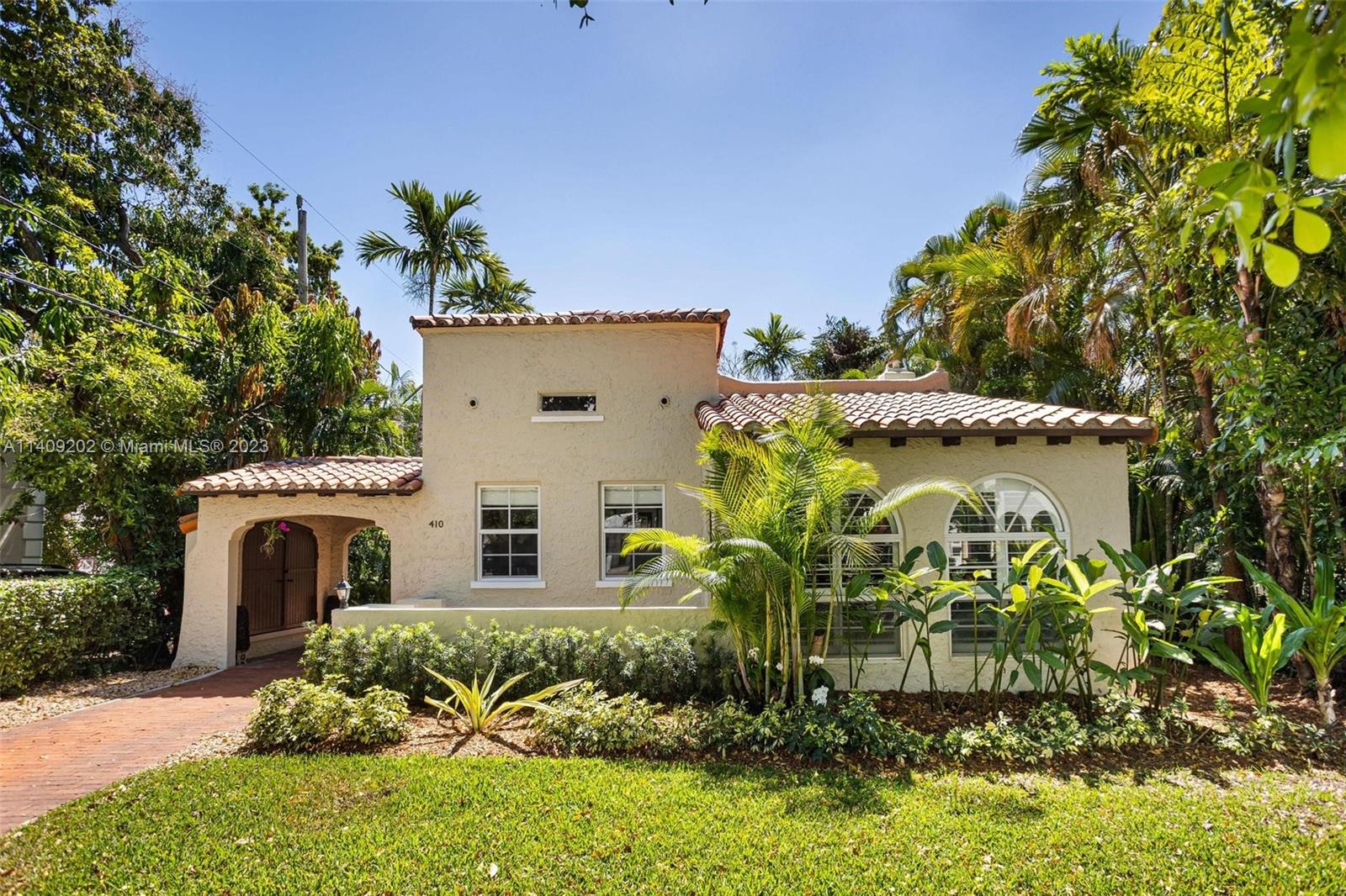 Coral Gables Old Spanish home nestled in its own private tropical oasis, on the market for the first time in decades. Main house features soaring, vaulted wood beamed ceilings w/ a floor plan ideal to entertain & enjoy the natural light & beauty the impact resistant windows permeate. The property consists of two structures; the main home, which has 2 bedrooms & 2 bathrooms & a tucked away bungalow cottage, which is essentially a separate home, w/ a full-sized bathroom, living area, kitchenette, washer/dryer & private covered terrace. The convenience of the location can not be overstated, just steps from the Youth Center, the recently renovated Coral Gables Library & short walking distance to all the restaurants & shops that Gables has to offer, in addition to the new Plaza Development.
