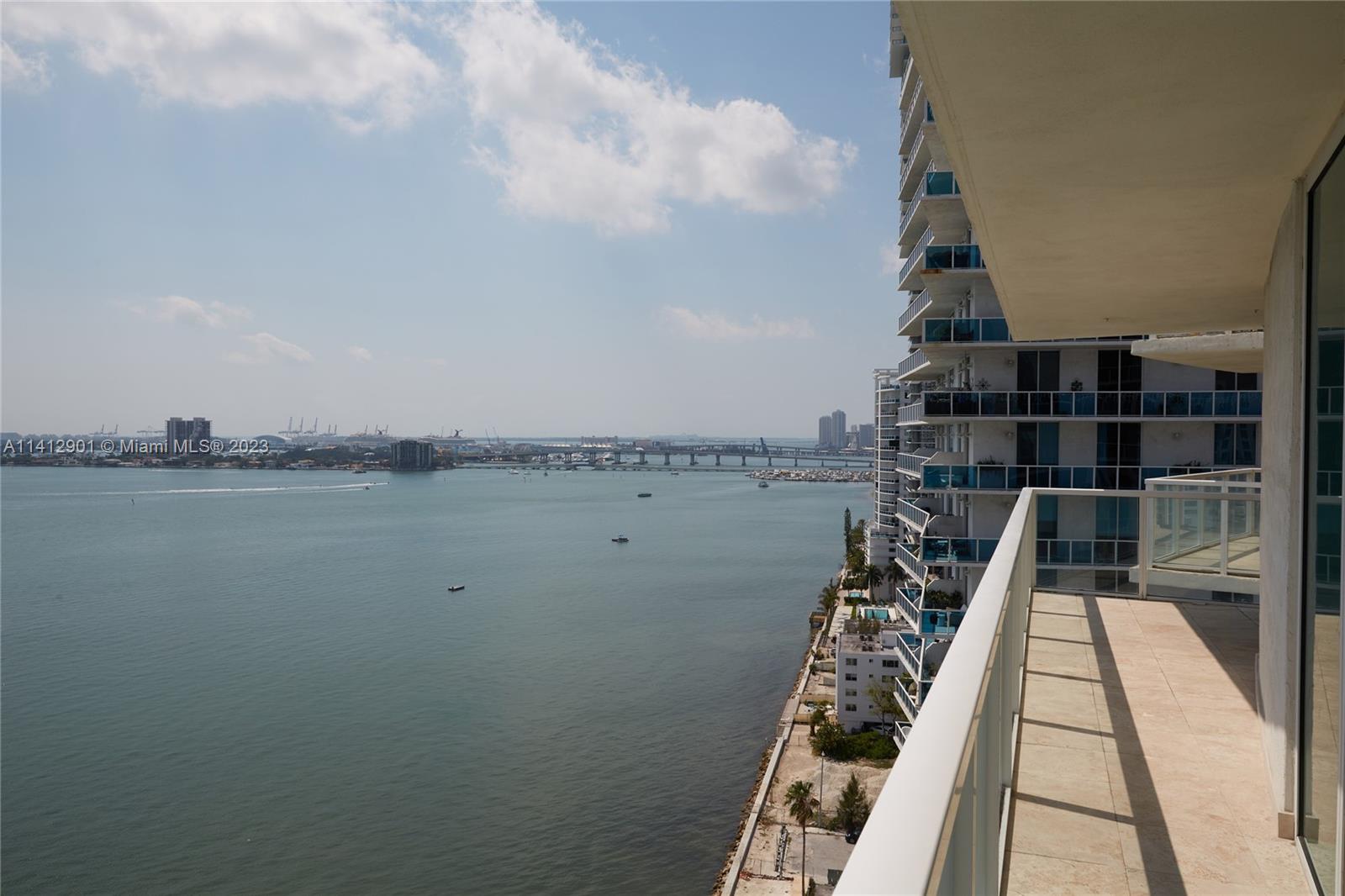 Stunning direct bay view,  Floor-to-ceiling windows to enjoy the gorgeous unobstructed Biscayne Bay Views. This Bayfront luxury Boutique Building in Edgewater includes amenities such as a concierge, waterfront, infinity edge pool, spa, sauna, steam room, and gym with weight, yoga, and cardio. pet area, with BBQ grills and party room. 1 covered parking . The building is within walking distance of Coffee shops, Margaret Pace Park, and stores. minutes away from Midtown, Wynwood, Design District, and Arts and Cultural District. Very close to the soon-to-be-completed six-arch signature bridge downtown.