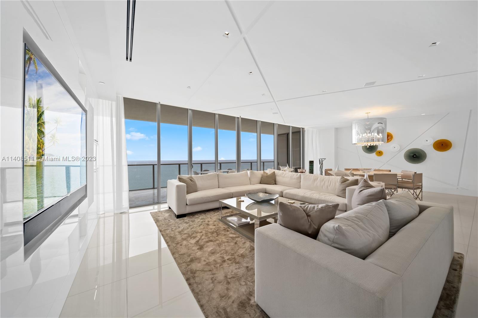 Unique turn-key unit at St. Regis Bal Harbour. True 4 bedroom and 4.5 bath unit, that is rarely available on the market. Designer furnished and decorated with numerous upgrades: automatic blinds and lights in all rooms, new kitchen (not original), many built-ins, surround system and many more. The unit is in great condition, because it was rarely occupied. As an option, this unit can be sold together with a connecting unit (via balcony and elevator corridor) on the same floor right next to it. Great setup for large family (please look at St Regis 2103S MLS #A11408656).