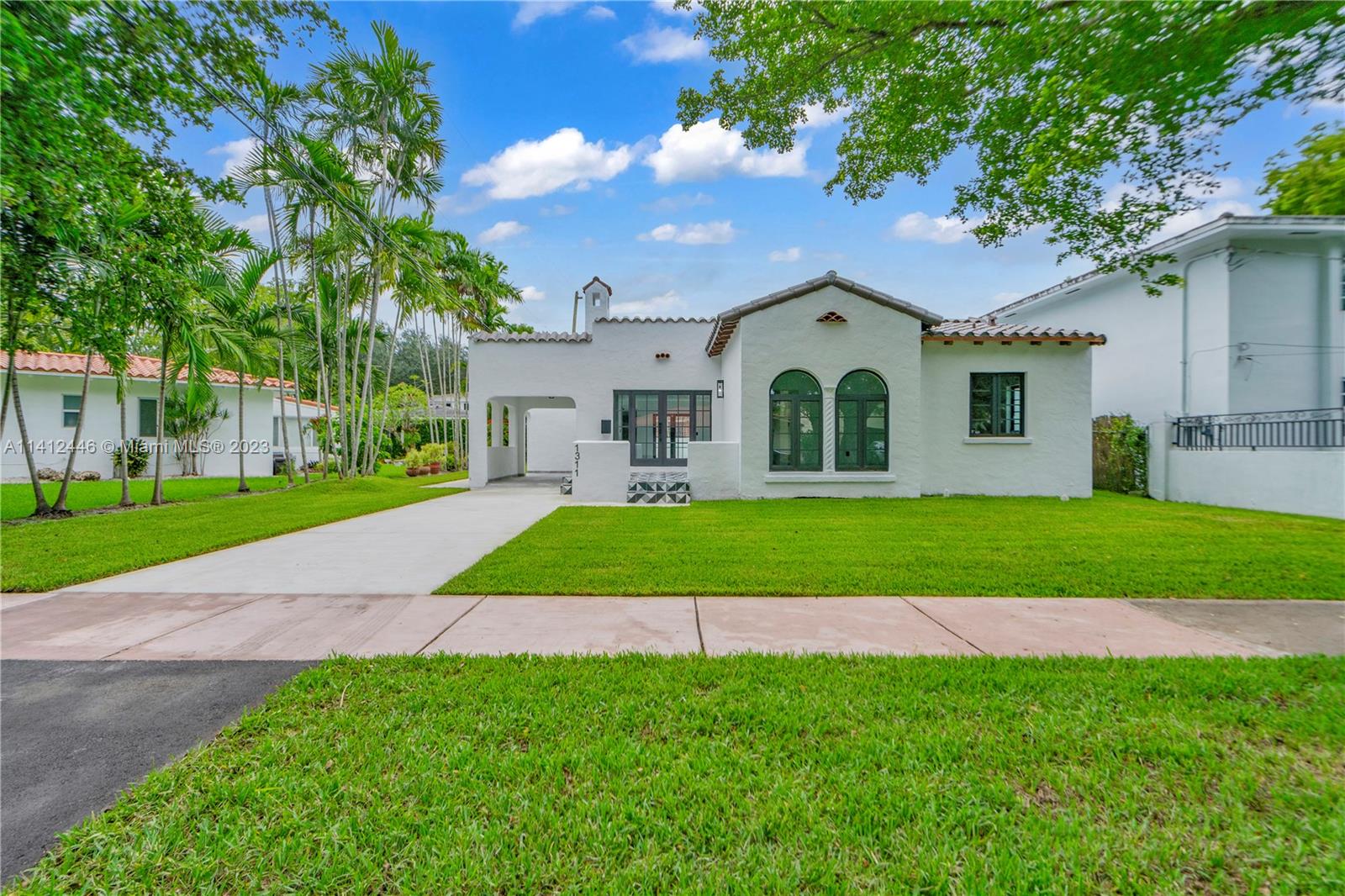 Elegant Spanish style home in the much sought after city of Coral Gables.Declared historic,it has gone through a
comprehensive renovation process,which can be verified in the plans.Everything is new including reinforced
walls,new roof,electricity,plumbing,AC,impact windows & doors.The Colonial style design maintains its original
architecture on the outside,inside it boasts a modern design,providing a contrast between the old & the
new.Covered with 24x48 porcelain tile,Italian kitchen,luxury appliances,wi fi connection,high quality internal
doors,switches & power outlets,paired with the home's lighting fixtures,electronic lock,smart thermostat, that
can connect with the virtual assistant.Featuring 2279 sq ft of luxury living,3 bedrooms,3 bathroom home with a
Den,carport & fireplace.