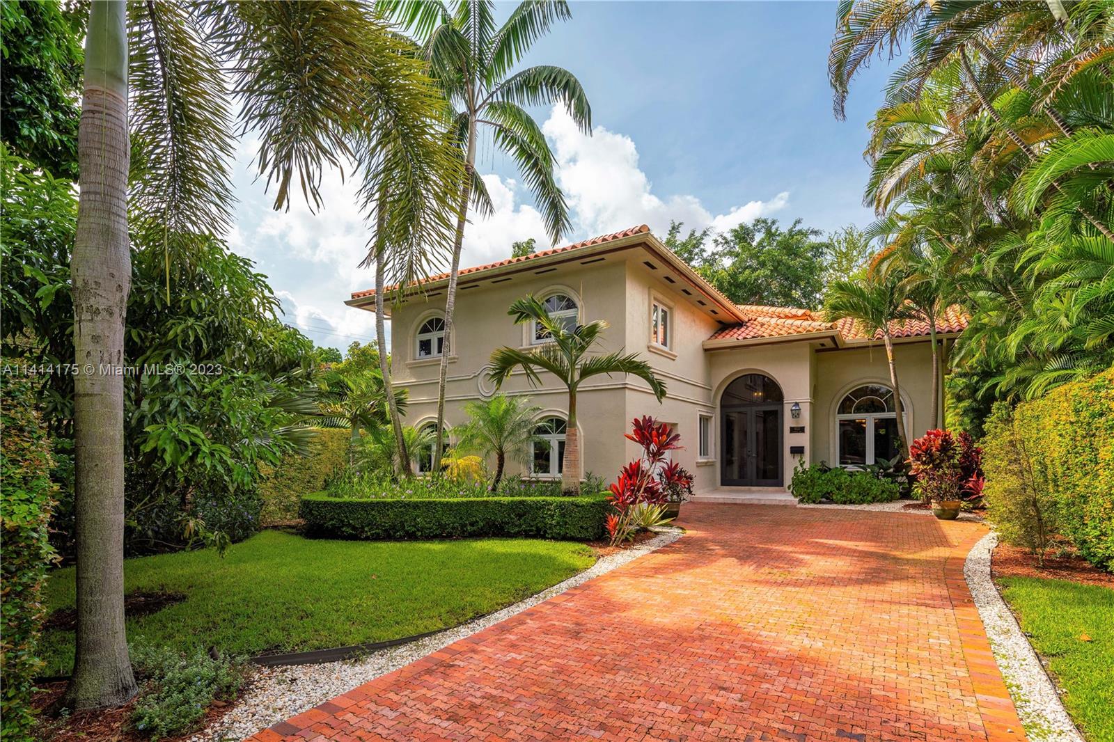 Spacious 2002 built 2 story turn-key 4/4 with a pool in most desirable Biltmore Hotel neighborhood. Living area square feet is 2651, actual area per Public Records is 2915. Beautifully landscaped lot is 55X125. Foyer and living room have dramatic, tall ceiling. Other charming architectural details such as large, arched windows and barrel tile roof. Large formal dining, family room + den/office. 4 bedrooms and 3 baths upstairs plus 1 full bath downstairs. Honed Travertine marble floors throughout. Excellent primary bedroom suite has 2 walk-in closets. Impact doors and windows throughout. 1 car garage. Walk to the Biltmore, Salvadore Park and Venetian Pool. This is that hard to find combination of spaciousness, move-in ready condition and absolute top Coral Gables location.