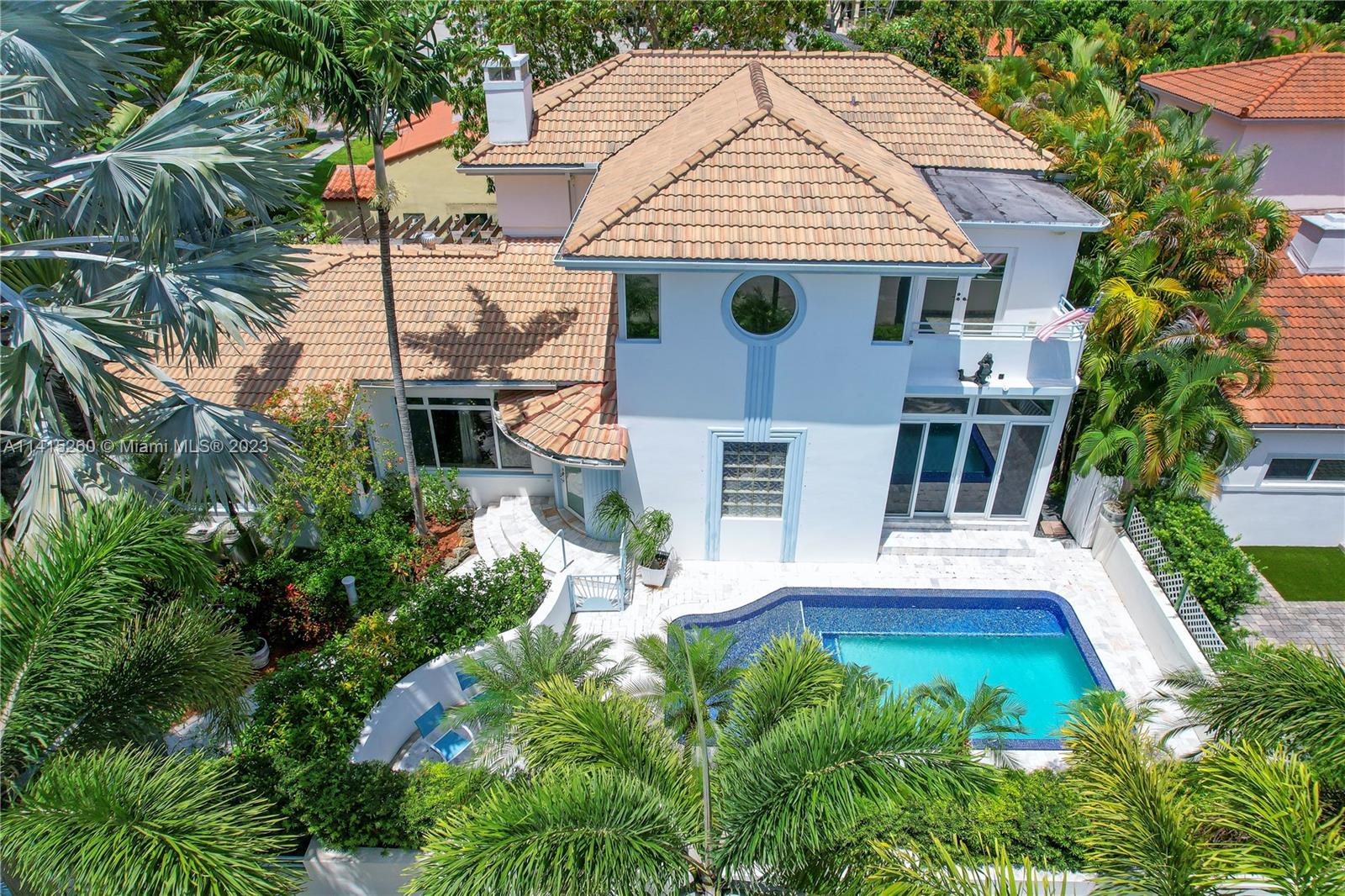 PRIME LOCATION!!!  Exquisite, one-of-a-kind Art Deco Style two story home with heated pool in “The Roads” it’s less than a mile from Brickell central, about 4 min drive to I95 & 10 min drive to coral gables. Family oriented neighborhood, with NO HOA and no restrictions.  Adjusted area 2,892 SQF