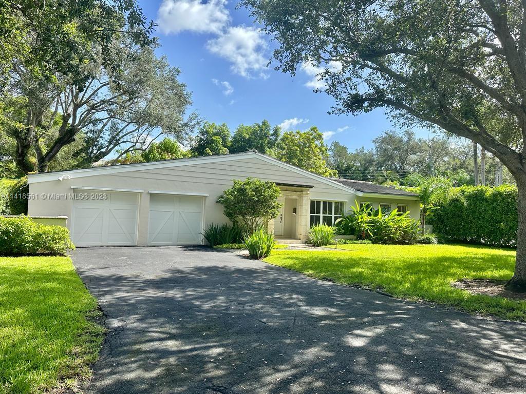 Unique opportunity and great starter home in the esteemed heart of Coral Gables on a beautiful 8,384sq ft lot, just blocks from world famous historic The Biltmore Hotel and Golf Course. This single level residence in The City Beautiful is ready for your personal touch and its original layout easily lends itself to an open floor plan conversion or opportunity to add square footage. This interior boasts a distinct floor plan with lots of light, wonderful, vaulted ceiling sunroom, three bedrooms, three baths, private dining, a new kitchen with white cabinets and ss appliances, a large den area with multiple uses making it flexible for the next homeowner's needs. Additionally, there’s a two-car garage and room for a pool. What is your prospective?