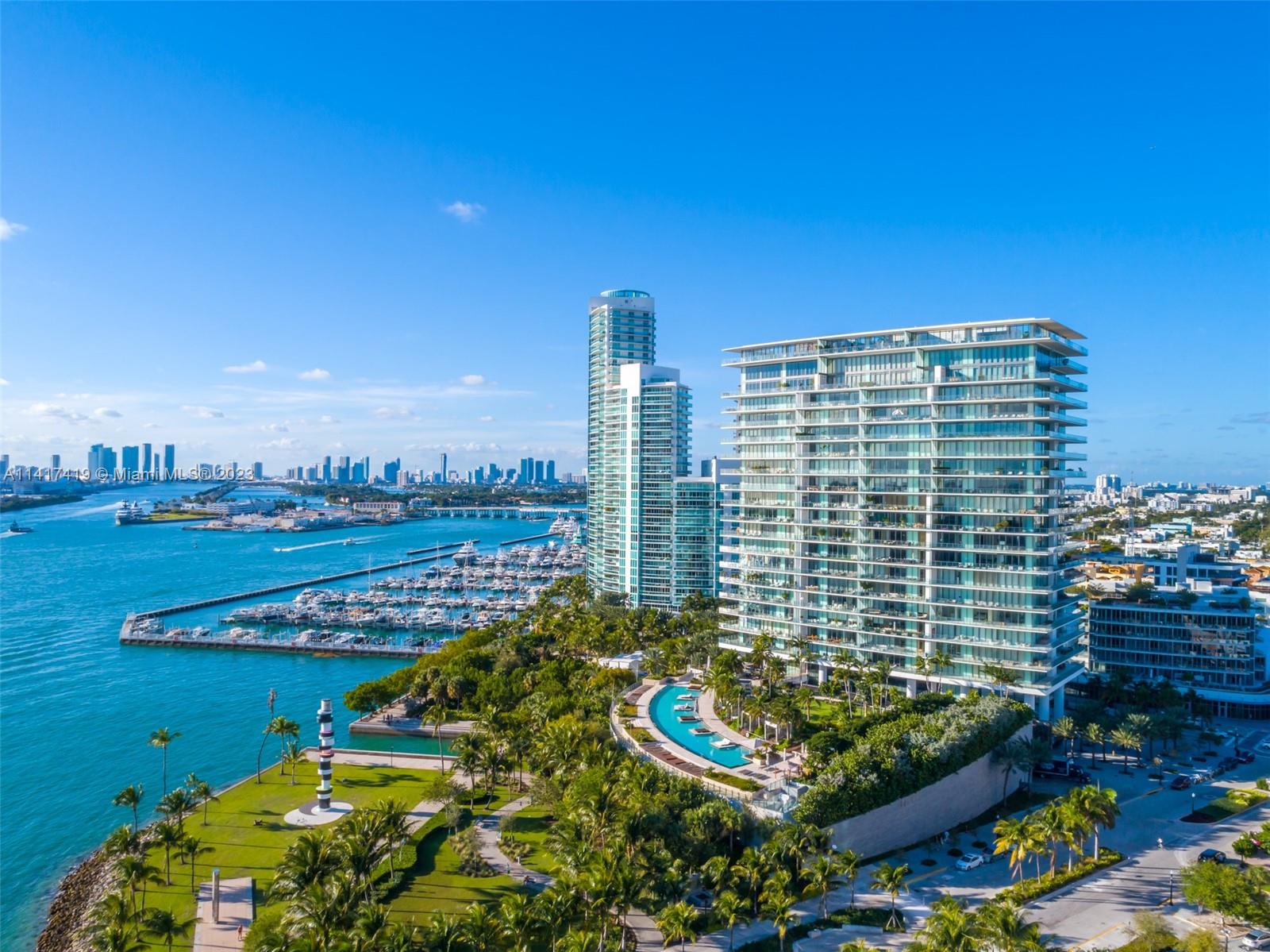 Enjoy life at Miami’s preeminent luxury condominium Apogee South Beach. Located on the southern tip of Miami Beach, on renowned South Pointe Drive, Apogee is an exclusive sanctuary of 67 residences. With exceptional water and skyline views, residence 903 offers a spacious 3-bedroom, 3.5 bath plan featuring 11 ft ceilings. Designed with the qualities of a penthouse, inclusive of private elevator access, two 11 ft deep terraces, built-in outdoor kitchen, primary suite with midnight kitchen, and a private two-car garage. Building amenities include resort-style pool, cabanas and fitness center. 24-hour concierge service, ensures the utmost privacy and security. Steps from top-rated restaurants and shopping, Apogee is designed for only the most discerning clientele.