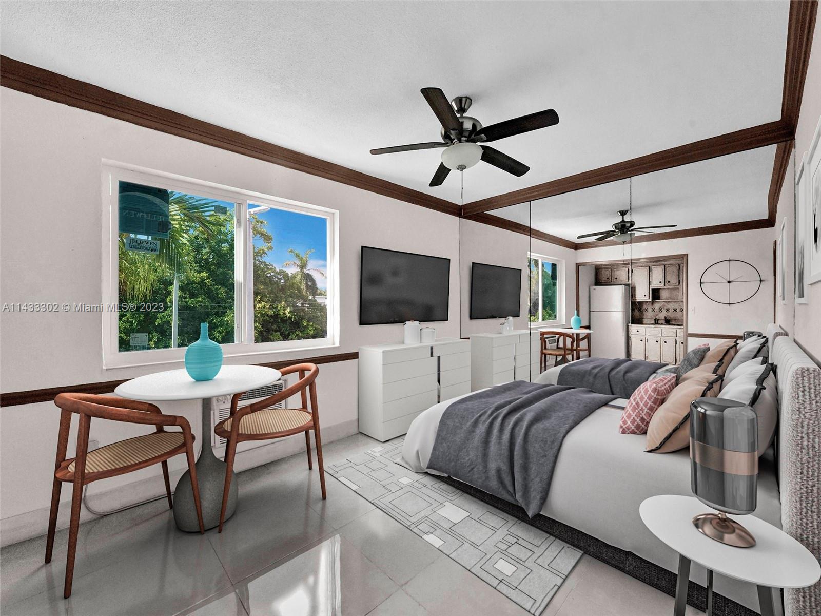 Remarkable, Cozy, Studio Unit centrally located in the heart Of North Miami. High Impact window, porcelain floors, full size kitchen, lots of natural light. Updated well kept building with laundry room on the first floor. Relaxing waterfront deck ideal to watch the sunset, and boats drive by with stunning views. Bring your kayak, and go for a nice ride to the beach!! Water, and garbage included in rental amount. THIS UNIT DOES NOT HAVE AN ASSIGNED PARKING SPOT, TENANT MUST PARK IN THE STREET WHICH IS HARD TO FIND. Ideal Unit for someone who drives a scooter, bike, or uses public transportation. Centrally located Minutes from Aventura Mall, Sunny Isles Beaches, and much more. Send best offer along with prove of funds.