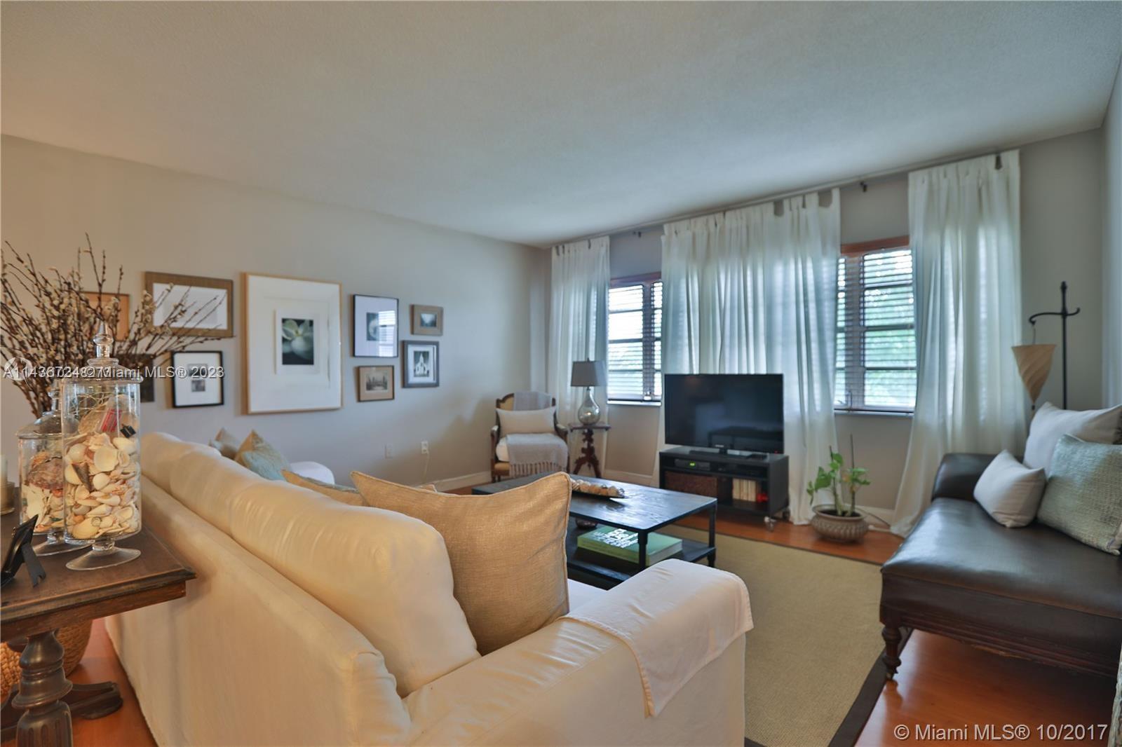 HUGE UNIT! Very well kept, Large 1BDR, 1 & 1/2 bath with extra storage in Bay Harbor Islands! A + SCHOOLS, walk to world Famous Bal Harbor Mall, house of worship, Park, dog park, beach, cafes, Publix, Post office & more! Covered, assigned parking under building, elevator, guest parking in front of building. Only 12 units! Gated Pool. Party room w/ restrooms & kitchen near pool. Small pets ok. Can rent Immediately!   Wonderful opportunity to own in a small building located in a fantastic area of SFL! Bay Harbor Islands is a beautiful hidden gem tucked behind Surfside and Bal Harbor that is undergoing a major redevelopment, LOCATION*LOCATION*LOCATION! A wonderful place to call home!