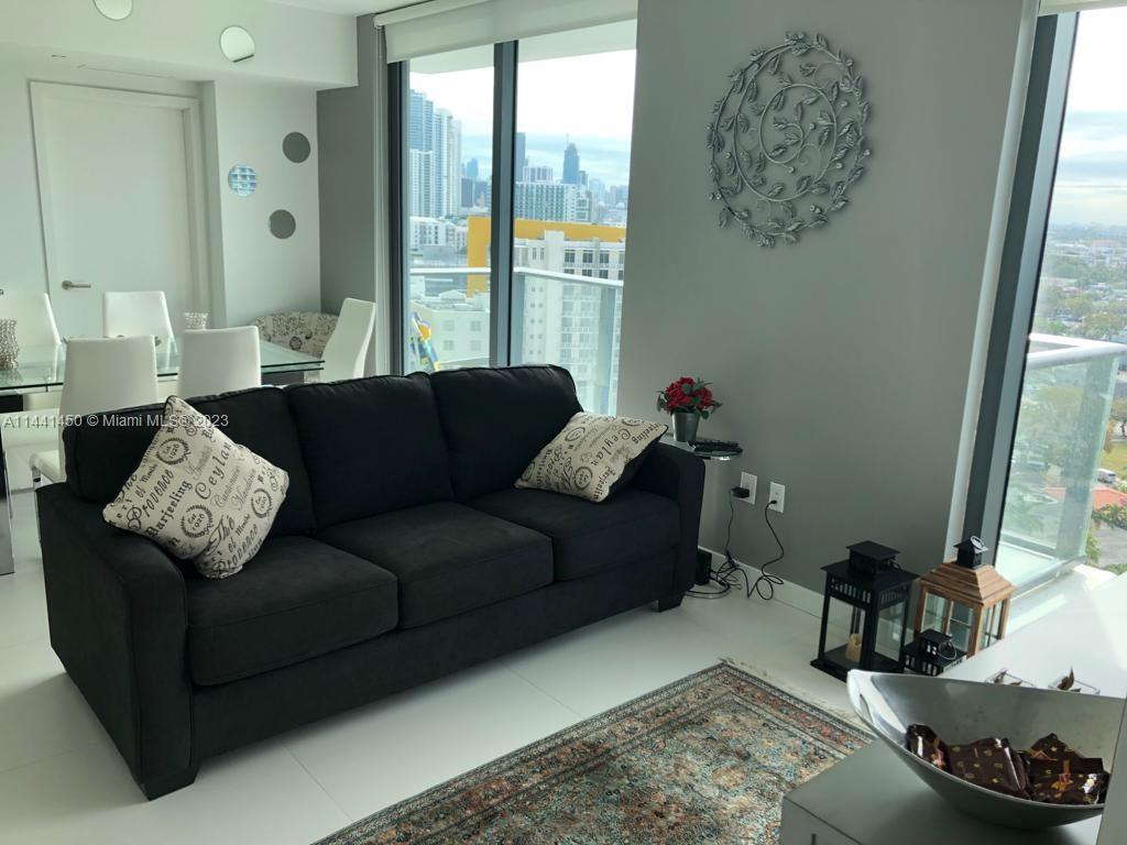 Beautiful Turn Key Apartment fully furnished and decorated! Enjoy amazing sunsets from your balcony. Incredible amenities including a Heated Rooftop Pool with 360º views of Miami. Building offers 2 heated pools, hot tub, 4 BBQ grills, tennis court, gym, sauna, spa, games room, party room, co-work area, and kids room. Split bedrooms floor plan with 2 suites, title floors, built in closets, and windows treatments. Best Price in the building.