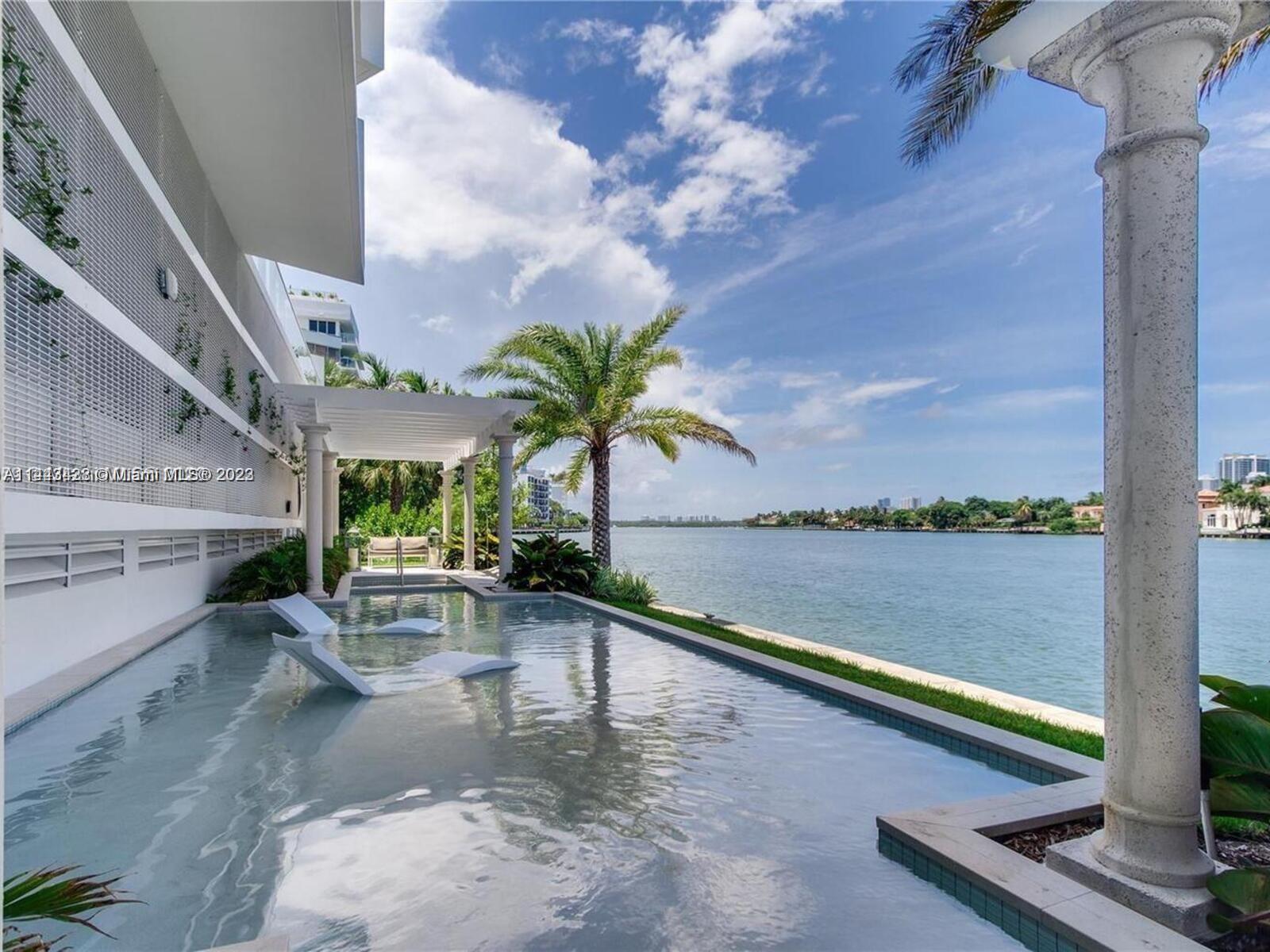 Breathtaking waterfront vistas! This luxury boutique 9-story waterfront residence with only 41 units. Ideally located steps away from the beach, Bal Harbour shops, gourmet dining and nightlife. The unit features high ceilings, impact windows, sleek Italian cabinetry with Viking appliances, and quartz countertops, nicely furnished and decorated, also a very spacious balcony with tranquil water views, and two parking spots. Exclusive Island living! It features a bayfront water deck, a state-of-the-art fitness center, sauna, a waterfront summer kitchen, a boat dock, two pools, kayaks and paddle boats available.